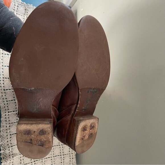 Brown Leather Knee-High Boots - Picture 12 of 13